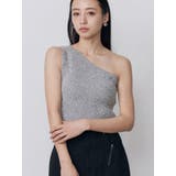 グレー | カップ付きワンショルニットタンク | MURUA