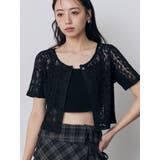 ブラック | レーシーアンサンブルトップス | MURUA
