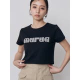 ブラック | パターンロゴパッチTシャツ | MURUA