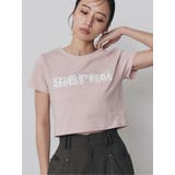 ピンク | パターンロゴパッチTシャツ | MURUA