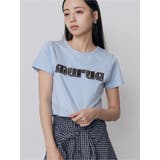 ブルー | パターンロゴパッチTシャツ | MURUA