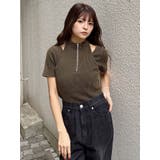 ホルターハーフジップテレコトップス | MURUA | 詳細画像4 