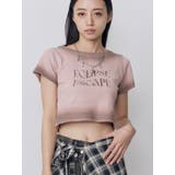 ピンク | シャドウクロップドTシャツ | MURUA