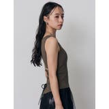 カップ付きバックレースアップテレコタンク | MURUA | 詳細画像35 