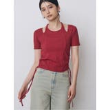 レッド | ホルターネックシャーリングトップス | MURUA