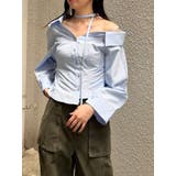 ブルー | マルチウェイオフショルストリングシャツ | MURUA