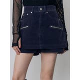 パープル | カラーモールデニムミニスカート【セットアップ着用可】 | MURUA