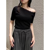 レースドッキングワンショルダーニット | MURUA | 詳細画像10 