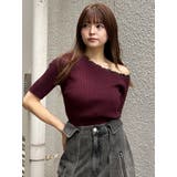 レースドッキングワンショルダーニット | MURUA | 詳細画像13 