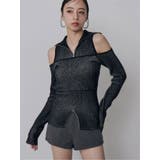 ミックス | オフショルレイヤードZIPニット | MURUA