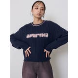 ケーブルシャギーロゴニット | MURUA | 詳細画像9 