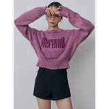 ピンク | ウォッシュシャギーロゴニット | MURUA