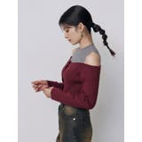 オフショルカーデドッキングリブニット | MURUA | 詳細画像27 