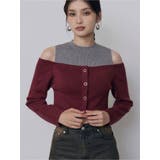 ボルドー | オフショルカーデドッキングリブニット | MURUA