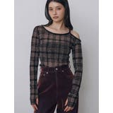 ブラウン | チェックシアートップス | MURUA