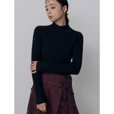ブラック | ベーシックハイネックニット | MURUA