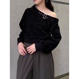 ブラック | オフショルスウェットトップス | MURUA