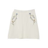 オフホワイト | 【sw】ナデシコ刺繍ニットスカート | dazzlin