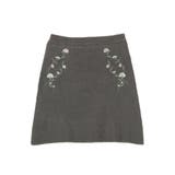 ブラック | 【sw】ナデシコ刺繍ニットスカート | dazzlin