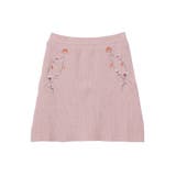 ピンク | 【sw】ナデシコ刺繍ニットスカート | dazzlin