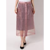 パープル | シースルーポケットセミフレアスカート | dazzlin