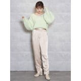 サテンストレートボタンパンツ | dazzlin | 詳細画像3 