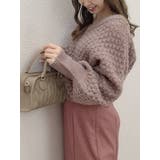 モカ | ポップコーンショートニットトップス | dazzlin