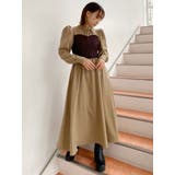 ブラウン | ビスチェコンビシャツワンピース | dazzlin