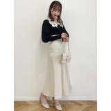 【吉田朱里コラボ】グロッシーセミフレアスカート | dazzlin | 詳細画像13