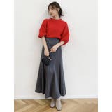 【吉田朱里コラボ】グロッシーセミフレアスカート | dazzlin | 詳細画像23