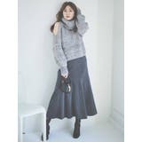 【吉田朱里コラボ】グロッシーセミフレアスカート | dazzlin | 詳細画像5