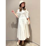 オープンショルダーデニムステッチワンピース | dazzlin | 詳細画像1