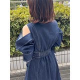 オープンショルダーデニムステッチワンピース | dazzlin | 詳細画像10