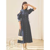 オープンショルダーデニムステッチワンピース | dazzlin | 詳細画像11