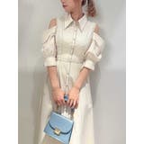 オープンショルダーデニムステッチワンピース | dazzlin | 詳細画像15