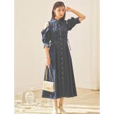 オープンショルダーデニムステッチワンピース | dazzlin | 詳細画像18