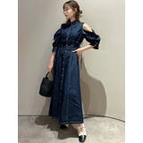 オープンショルダーデニムステッチワンピース | dazzlin | 詳細画像26