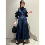 オープンショルダーデニムステッチワンピース | dazzlin | 詳細画像27
