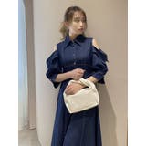 オープンショルダーデニムステッチワンピース | dazzlin | 詳細画像35
