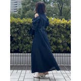 オープンショルダーデニムステッチワンピース | dazzlin | 詳細画像4