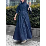 オープンショルダーデニムステッチワンピース | dazzlin | 詳細画像8