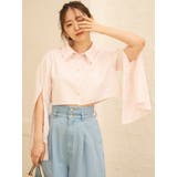 スリットスリーブクロップドシャツ | dazzlin | 詳細画像2 