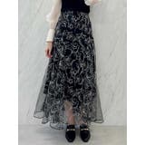 フラワーグリッターシアースカート | dazzlin | 詳細画像4 