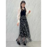 フラワーグリッターシアースカート | dazzlin | 詳細画像9 