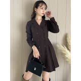 ブラウン | テーラーミニワンピジャケット | dazzlin