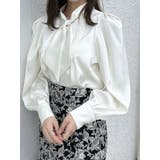 タイネックサテンブラウス | dazzlin | 詳細画像5 