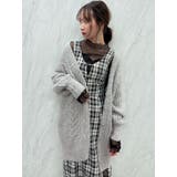 パープル | ブレンドカラーミドルカーディガン | dazzlin