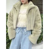 グリーン | ショートビットフェイクファーコート | dazzlin