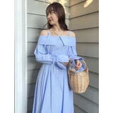 ウエストタックオフショルシャツワンピース | dazzlin | 詳細画像36