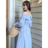 ウエストタックオフショルシャツワンピース | dazzlin | 詳細画像37